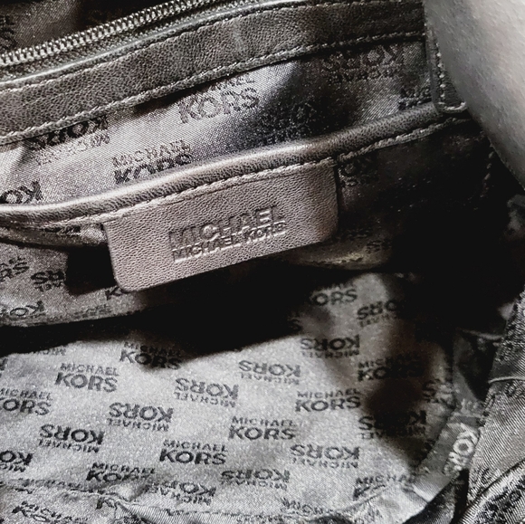 Michael Kors Black Leather Tote Bag Large With Braided Handles - Picture 11 of 14